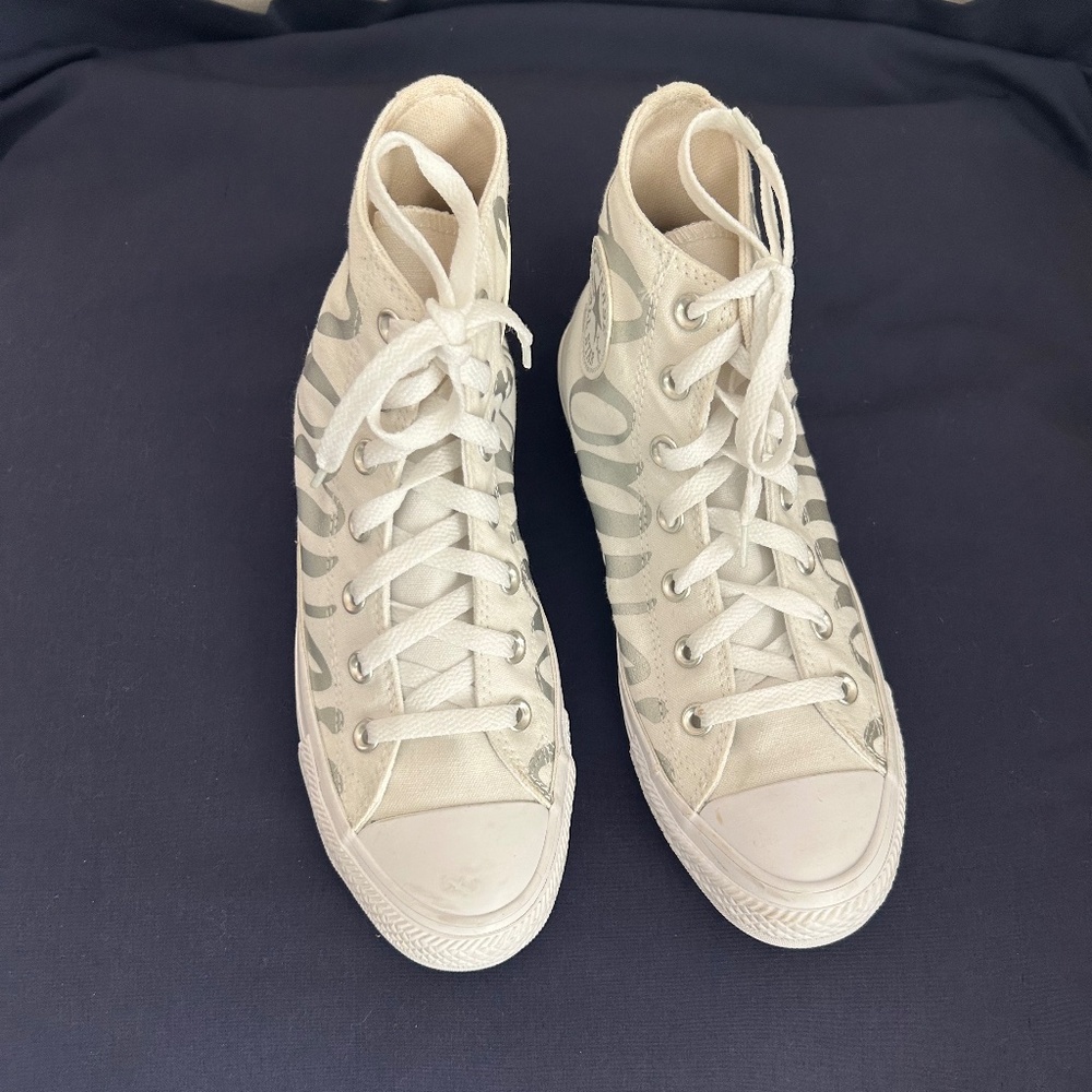 Converse Silver Script High Tops 8 - image 3